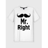  Tricou pentru cuplu Mr.Right - Mrs.Right